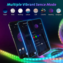 Carica l'immagine nel visualizzatore di Gallery, Teberno Striscia LED WiFi 3m per TV, compatibile con Alexa e Google Assistant, Wlan Striscia LED con telecomando, Music Sync 16 milioni di colori RGB fai da te, alimentazione USB