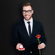 Carica l&#39;immagine nel visualizzatore di Gallery, FORGIFTING Fiore di Vera Rosa Placcata con Oro 24K, Rose Rossa - Ilgrandebazar
