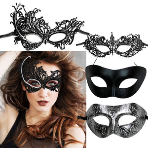 FLOFIA 4pz Maschere Carnevale Veneziane Mashcherina Pizzo Merletto... - Ilgrandebazar