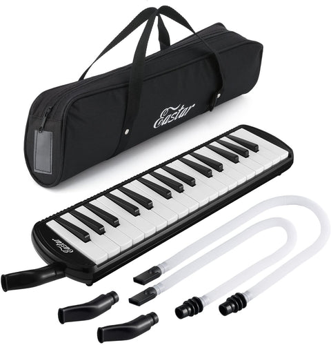 CAHAYA Melodica 32 Tasti con Lungo Boccaglio e Custodia per 32 tatsi Nero