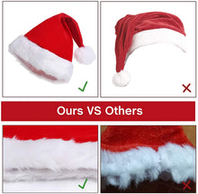 Carica l'immagine nel visualizzatore di Gallery, Toyssa Cappello Babbo Natale Rosso Cappello Natale con Pompon Cappelli di Natale in Peluche per Festa di Natale Decorazione Accessori per Bambino e Adulto Unisex