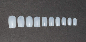 600 Pezzi Quadrato Unghie 10 Misure - Corto / Medio Short/Medium, Opaque - Ilgrandebazar