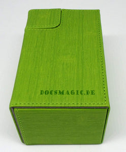 docsmagic.de Premium Magnetic Tray Box (100) Light Green + Deck Divider - MTG - PKM - YGO - Porta Mazzo Verde Chiaro