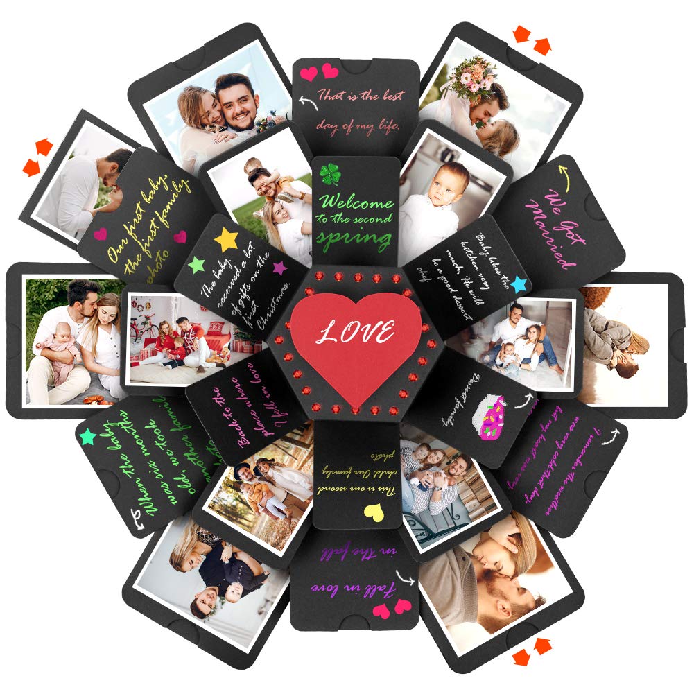 Scatole Regalo Esplosione Fai Da te Scrapbooking Album Foto Scatola Sorpresa... - Ilgrandebazar