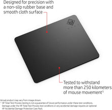 Carica l'immagine nel visualizzatore di Gallery, HP - Gaming Omen 100 Mouse Pad, Superficie Liscia e Antiscivolo, Tappetino in Tela, Base Gommata per Alta Stabilità, Dimensione 36 x 30 x 0.4 cm, Nero
