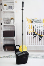 Carica l&#39;immagine nel visualizzatore di Gallery, FITODO Scopa e Paletta con Coperchio-121 cm Altezza Complessiva Pali in Nero - Ilgrandebazar