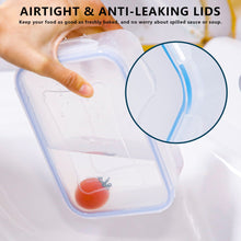 Carica l'immagine nel visualizzatore di Gallery, Contenitori Ermetici per Alimenti [8 Pezzi], Contenitori di Plastica Riutilizzabili, Senza BPA Contenitori Alimenti, 100% a Prova di Perdite, Lavastoviglie, Congelatore e Microonde, 0.24-1.5 L