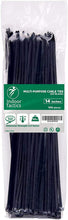 Carica l'immagine nel visualizzatore di Gallery, Confezione da 100 fascette con zip in nylon nero di alta qualità per impieghi gravosi da interno o esterno per di grado industriale, fascette per cavi ultra resistenti e durevoli: 355mm