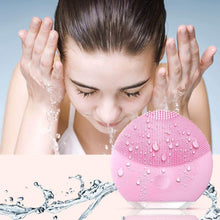 Carica l&#39;immagine nel visualizzatore di Gallery, Silicone Detergente viso Spazzola di Pulizia del viso, Sonic Electric Silicone Impermeabile Massaggiatore