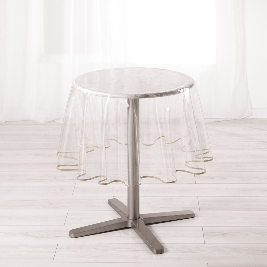 LIGNE DECOR 180 cm, con 15/100E Biais Diametro: 180 Brown (Taupe) - Ilgrandebazar