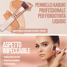 Carica l&#39;immagine nel visualizzatore di Gallery, Pennelli Make Up Kabuki Fondotinta (Oro Rosa)