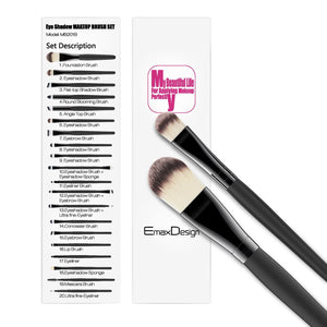EmaxDesign 20 pezzi-Set di pennelli professionali per trucco, volto ombretti... - Ilgrandebazar