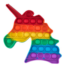 Carica l&#39;immagine nel visualizzatore di Gallery, Somiler Pop It Unicorno | Bubble Fidget Toy | Gioco Antistress Rilassante per Adulti e Bambini Fidget Toy Tascabili Multicolore (Rainbow Unicron) RainbowUnicron