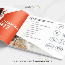 Carica l&#39;immagine nel visualizzatore di Gallery, Vitamina B12 1000 mcg - 365 Compresse (Fornitura 12 mesi di Metilcobalamina Vegana) - Contribuisce alla Riduzione di Stanchezza e Affaticamento - Prodotto da Nutravita