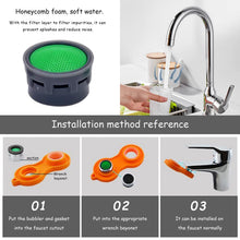 Carica l'immagine nel visualizzatore di Gallery, Confezione da 10 aeratori per rubinetti con guarnizione da 10 pezzi, limitatore rubinetto, accessori da bagno, inserti filtranti, pezzi di ricambio per rubinetto, adatto per bagno, cucina