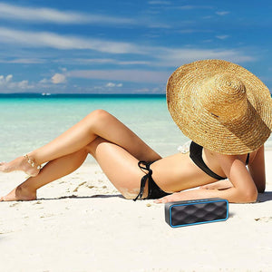 Aigoss S1 Altoparlante Bluetooth Portatile per Esterni V4.2 Vivavoce Integrato con Doppio Driver Cassa, Audio HD e Radio FM, Blu