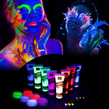 Carica l&#39;immagine nel visualizzatore di Gallery, Lictin Vernice Fluorescente Colorato,Neon Kit per Pelle Viso Corpo,Fluo 15ml - Ilgrandebazar