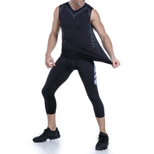Carica l&#39;immagine nel visualizzatore di Gallery, AMZSPORT Canotta Compressione da Uomo Sport Senza Maniche Base XXL, Nero - Ilgrandebazar