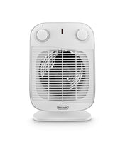 Carica l'immagine nel visualizzatore di Gallery, De'Longhi HFS50A20.WH Termoventilatore, Silenzioso e leggero, 2 livelli di potenza, ventilazione estiva, protezione antigoccia, maniglia, dispositivo di sicurezza, luce, protezione antigelo, Bianco