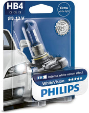 Carica l&#39;immagine nel visualizzatore di Gallery, Philips 12961NBVB2 WhiteVision Effetto Xenon W5W Lampada Auto, Blister Doppio