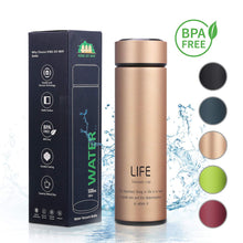 Carica l&#39;immagine nel visualizzatore di Gallery, king do way Portatile Borraccia in Acciaio Termica Bottiglia 500 ml, Oro - Ilgrandebazar