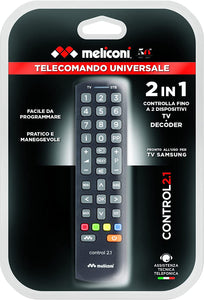 Meliconi 808033 Telecomando Universale per TV e Decoder, Nero