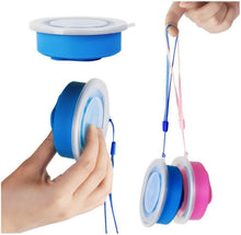 Carica l'immagine nel visualizzatore di Gallery, Ruesious 2*Tazza Pieghevole Retrattile Portabile a Livello Alimentare Senza BPA Silicone Outdoor Tazza per Viaggio, Campeggio, Escursionismo e al Lavoro. Risparmio Spazio. (Blu e Rossa)