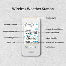 Carica l&#39;immagine nel visualizzatore di Gallery, Stazioni Meteorologiche , Automatica Digitale Wireless Meteorologica Bianco