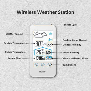 Stazioni Meteorologiche , Automatica Digitale Wireless Meteorologica Bianco