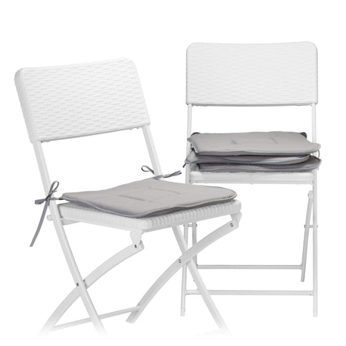 Relaxdays 10020638_111 Set 4 Cuscini per Sedia 38x38x2 cm, Antracite
