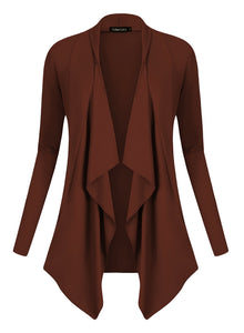 Urban GoCo Donna Cardigan Drappeggiato Aperto Davanti a Maniche Lunghe e... - Ilgrandebazar