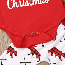 Carica l'immagine nel visualizzatore di Gallery, Carolilly 3 Pezzi Completini Neonato Natale Unisex Pagliaccetto Neonato Invernale +Pantaloni+Cappello