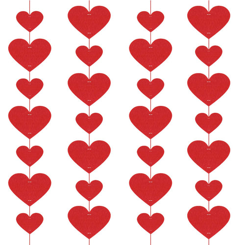 TUPARKA 2 Taglie 100 Pezzi San Valentino Cuore Ghirlanda Rosso Feltro Cuore... - Ilgrandebazar