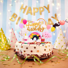 Carica l&#39;immagine nel visualizzatore di Gallery, Hotelvs Decorazioni Torta Unicorno Kit, Cake Topper Compleanno Arcobaleno Palloncino Happy Birthday Banner Decorazioni per Ragazzi Ragazze Bambin