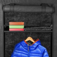 Carica l&#39;immagine nel visualizzatore di Gallery, PrimeMatik - Armadio Guardaroba in Acciaio Tessuto 70 x 45 x 155 cm Nero - Ilgrandebazar