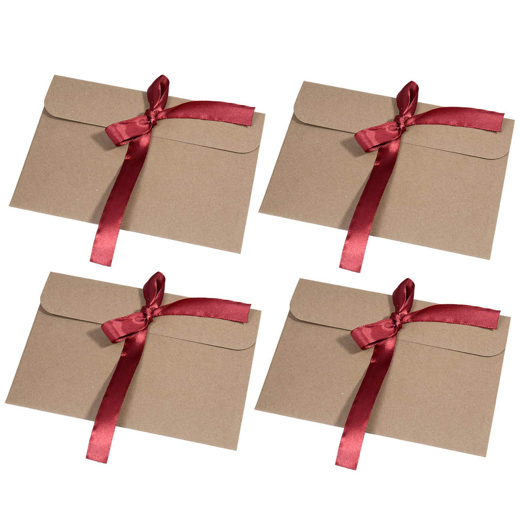 30 pezzi Busta Kraft di carta MOOKLIN riciclata Nastro Rosso - Ilgrandebazar