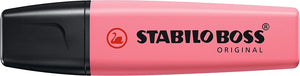 Evidenziatore - STABILO BOSS ORIGINAL Pastel - Astuccio da 4 - Rosso Corallo, Fior di Ciliegio, Azzurro Nuvola, Lime
