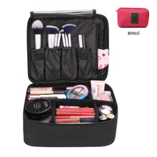 Carica l&#39;immagine nel visualizzatore di Gallery, DIMJ Porta Trucchi da Viaggio, Borsa Trucco Professionale Beauty Case Nero - Ilgrandebazar