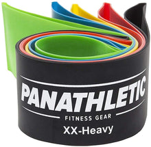 Carica l'immagine nel visualizzatore di Gallery, Fasce Elastiche di Resistenza / Bande Fitness con Guida agli Esercizi, eBook in Italiano e Borsa da Trasporto, Set di 5 Elastici – 5x cinghia, banda, fascia elastica per allenamento di resistenza