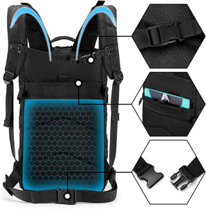 SPAHER Zaino Militare, Nero Zaino Tattico 40L di Grande Capacità Impermeabile Pacchetto di Assalto Dell'esercito 3 Giorni Assault Pack Bag con Sistema Molle per Trekking, Viaggio, Campeggio