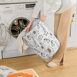 Ceste per la Biancheria 58L Très Grand Cesto Giochi Bambini, Animaux Safari Pliable Contenitore Bancheria Sporca Cesta Porta Giochi avec Chiusura con Coulisse per Asilo Nido Camera dei Bambini