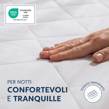 Carica l'immagine nel visualizzatore di Gallery, Coprimaterasso Matrimoniale 180x200 Trapuntato - Altezza fino a 40 cm con Elastico Tutto Intorno - Copri Materasso 180x200 - Oeko-Tex e Traspirante - Non impermeabile