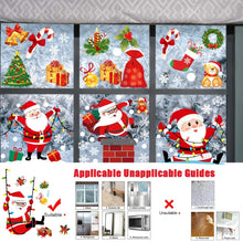 Carica l&#39;immagine nel visualizzatore di Gallery, O-Kinee Natale Adesivi Vetro, Natale Vetrofanie, Natale Adesivi Porta, Finestre Adesivo Babbo Natale Pupazzo di Neve Alce Natale Adesivi, Rimovibile Murali Fai da Te Sticke Statico Natale Adesivi.