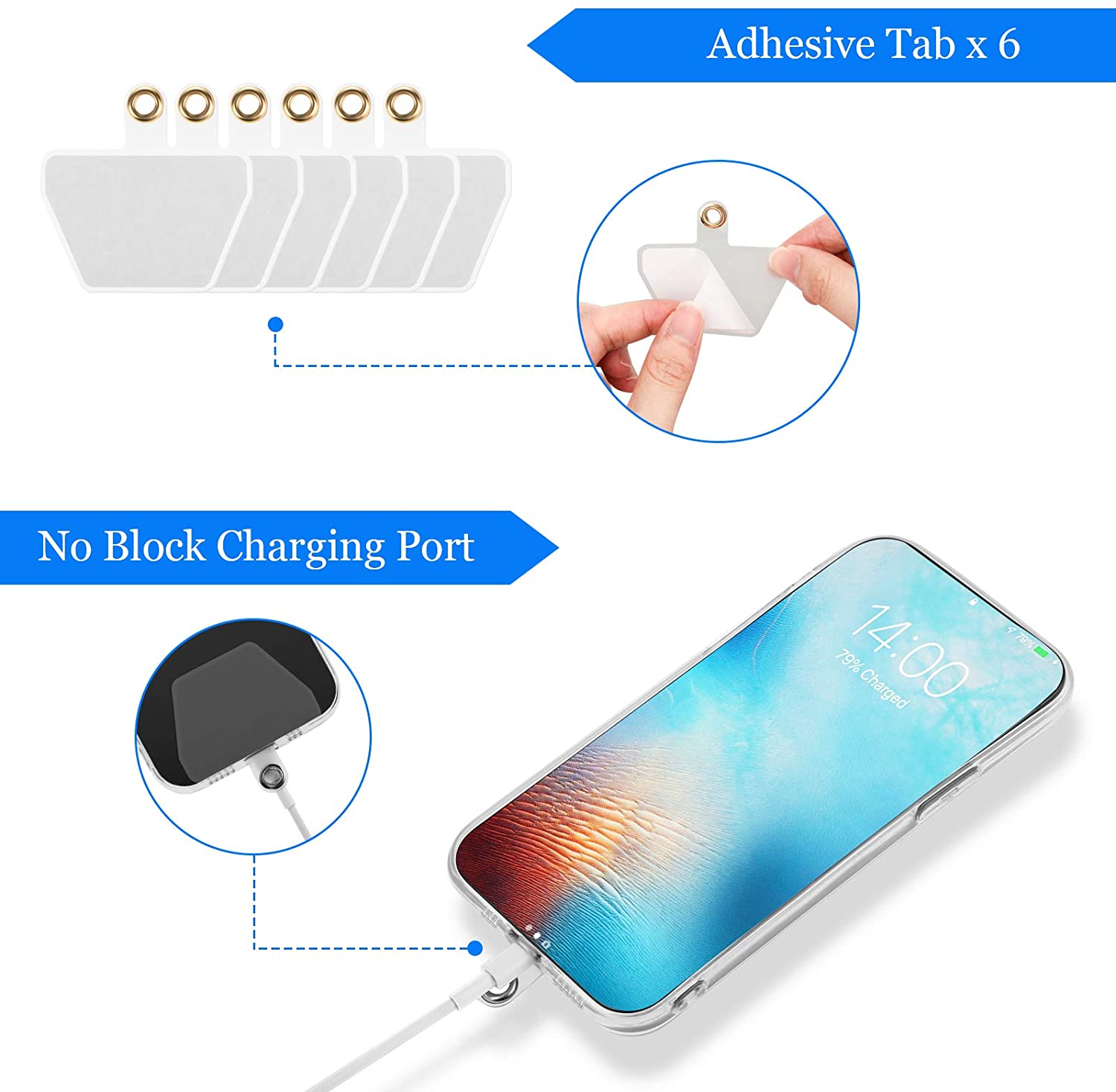 Laccetto Per Cellulare Con Toppa - Cordino Regolabile Per Smartphone Con Gancio - Foto 12