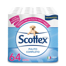 Carica l'immagine nel visualizzatore di Gallery, Scottex Pulito Completo Carta Igienica Salvaspazio, 1 confezione (4 x 16 rotoli)