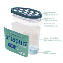 Carica l'immagine nel visualizzatore di Gallery, Deumidificatore a Base di Cristalli Idrofili 6 Pack da 500ml Ariapura, con Aromaterapia 2023, Dispositivo di Rimozione Condensa, Assorbiumidità, Muffa, per Cucina, Guardaroba, Scarpiere, Bagno