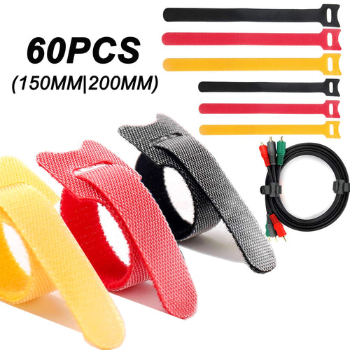 JTENG Fascetta Cavi,60pcs Fascette Fermacavi Riutilizzabili e Regolabili in... - Ilgrandebazar