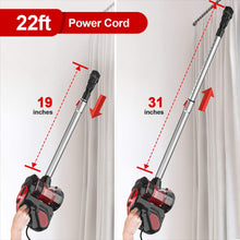 Carica l&#39;immagine nel visualizzatore di Gallery, INSE Scopa Elettrica e Aspirapolvere Verticale Portatile con Filo 3 in 1 Scopa Elettrica Senza Sacco 18Kpa, 600W, 1L [Classe di efficienza energetica A+]