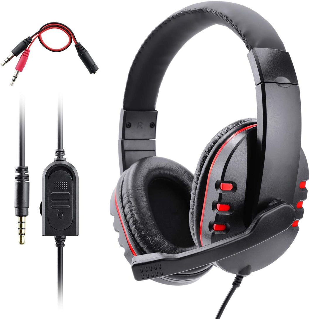 Cuffie Gaming per PS4 Xbox One, Dhaose Cuffie Auricolari Stereo con Microfono e Cancellazione del Rumore in Ingresso, Controllo del Volume, per PS4 PC Smartphone Xbox One