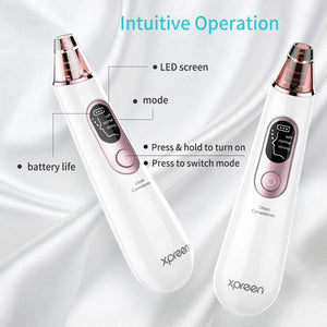 Aspiratore punti neri, Estrattore Elettrico di Comedoni Rimozione Punti Neri Purificatore di Pori Ricaricabile Dispositivo per la Bellezza del Viso con 4 Sonde 3 Livelli per Uomini e per Donne